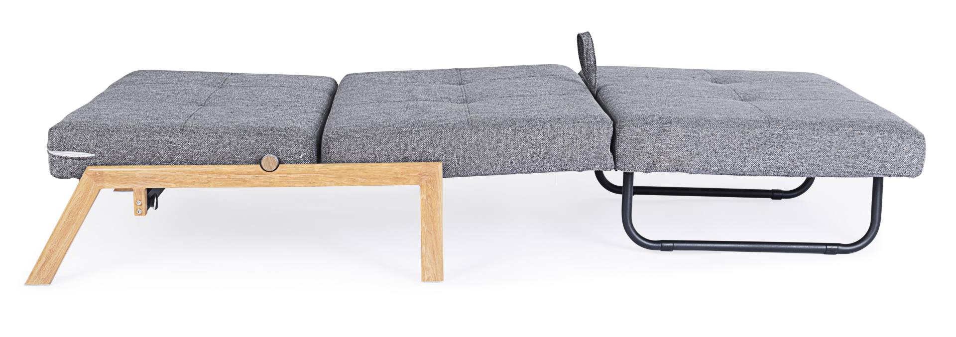 Schlafsofa Hayden mit Stoff-Bezug, 1-Sitzer, Grau