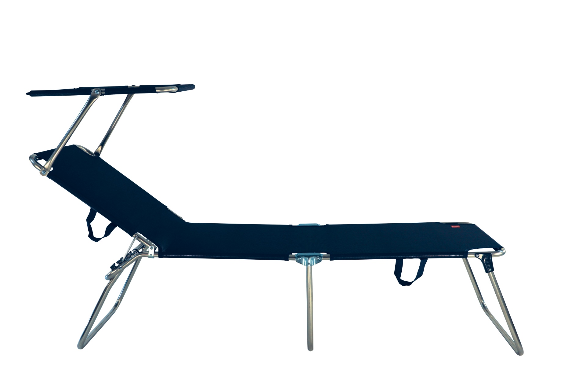 Dreibeinliege Amigo 40+ mit Sonnenblende aus Aluminium, Dunkelblau Dreibeinliege Amigo 40+ mit Sonnenblende aus Aluminium, Dunkelblau