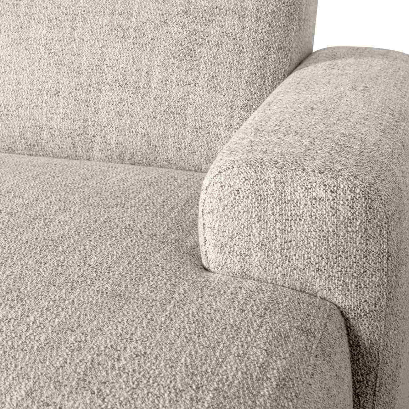 Sofa Avelon U-Form aus Melange-Stoff, Natur