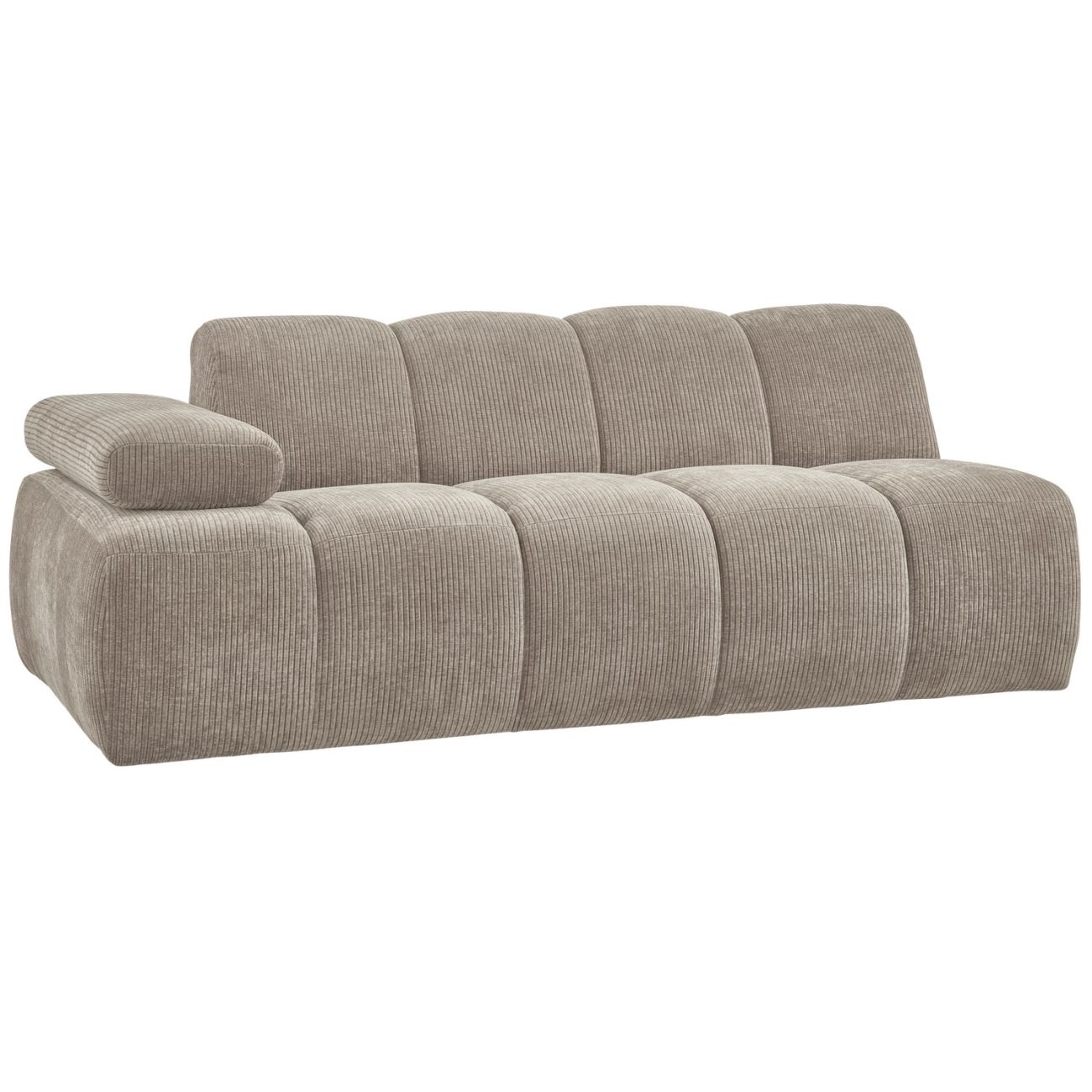 Modulsofa Mojo Flachcord 2er Arm-Links, Sand