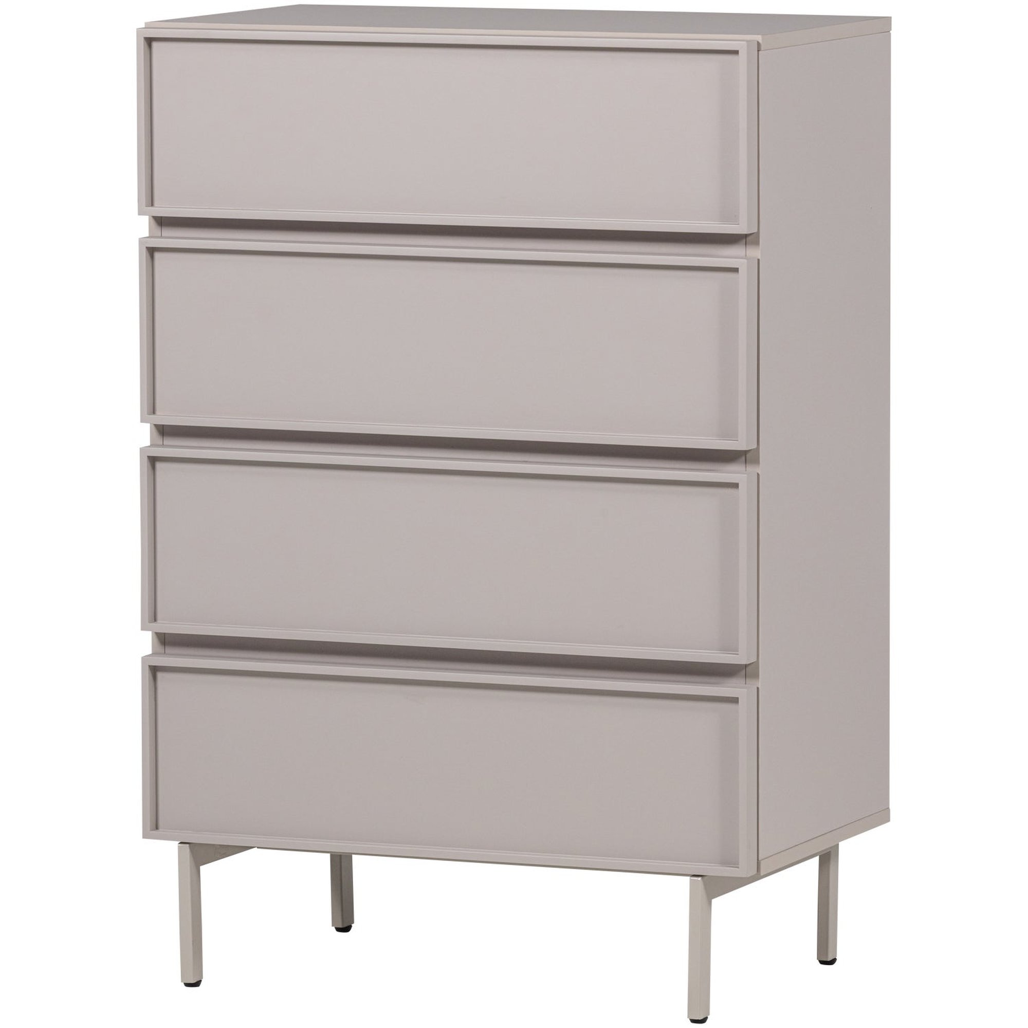 Kommode Tours 4 Schubladen Sand - moderne Kommode mit viel Stauraum, 102 x 70 x 42 cm