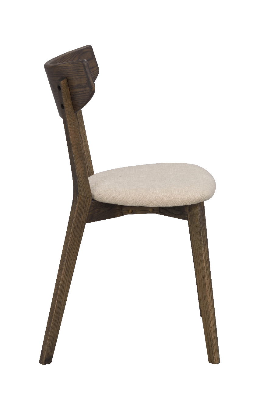 Stuhl Ami Eiche, Gestell Braun / Polster Sand
