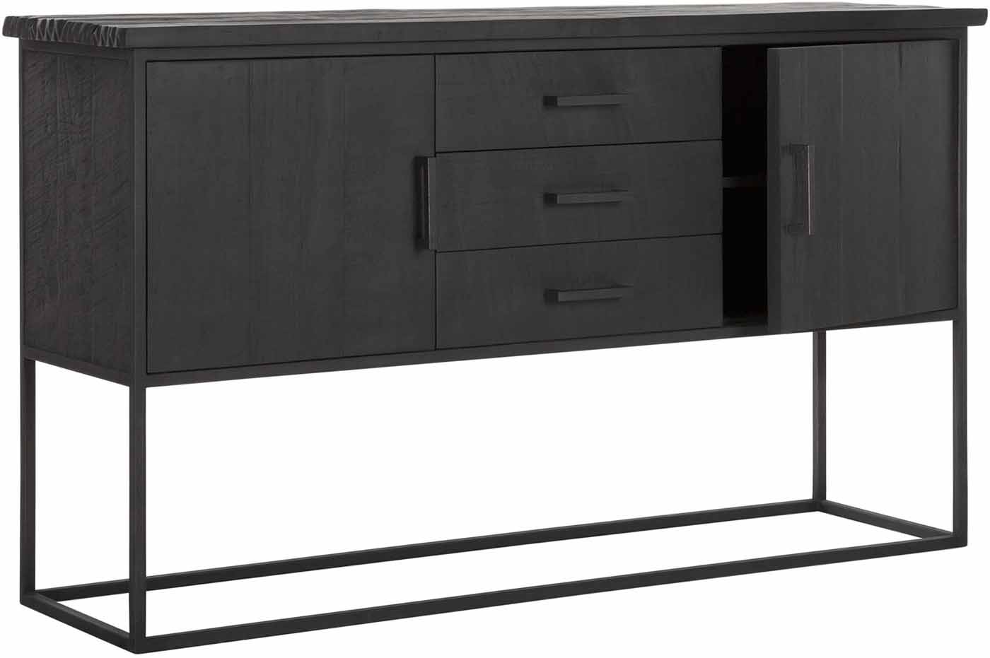 Sideboard Kommode Beam, Schwarz