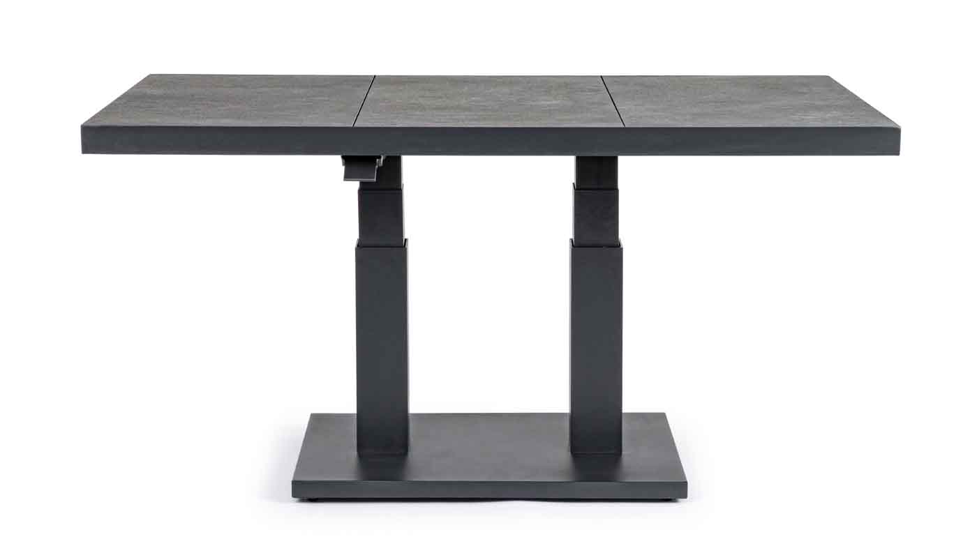 Esstisch Truman Höhenverstellbar, 140x85x49-72 cm, Anthrazit