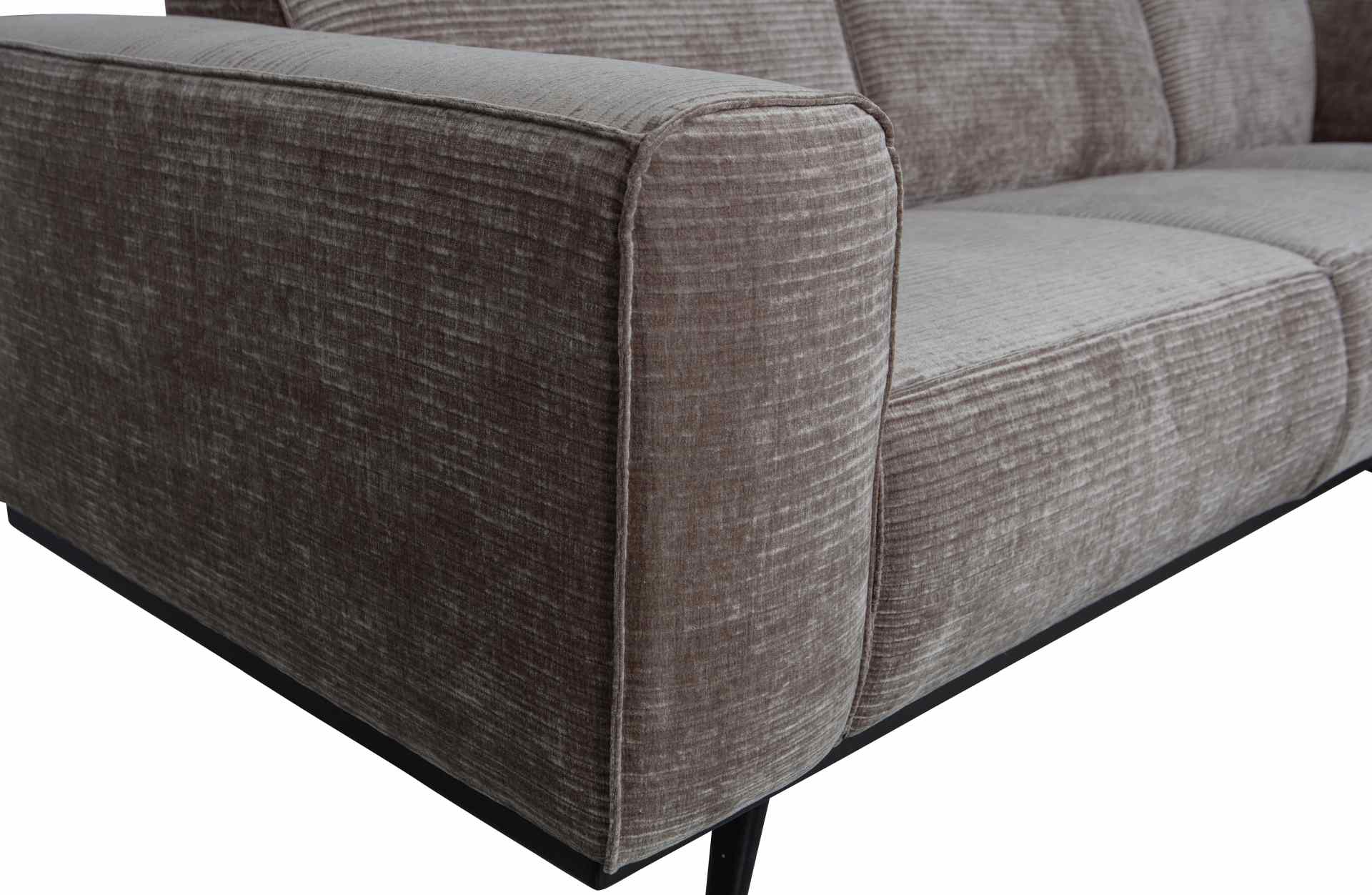 Ecksofa Statement aus gewebten Jacquard Links, Taupe