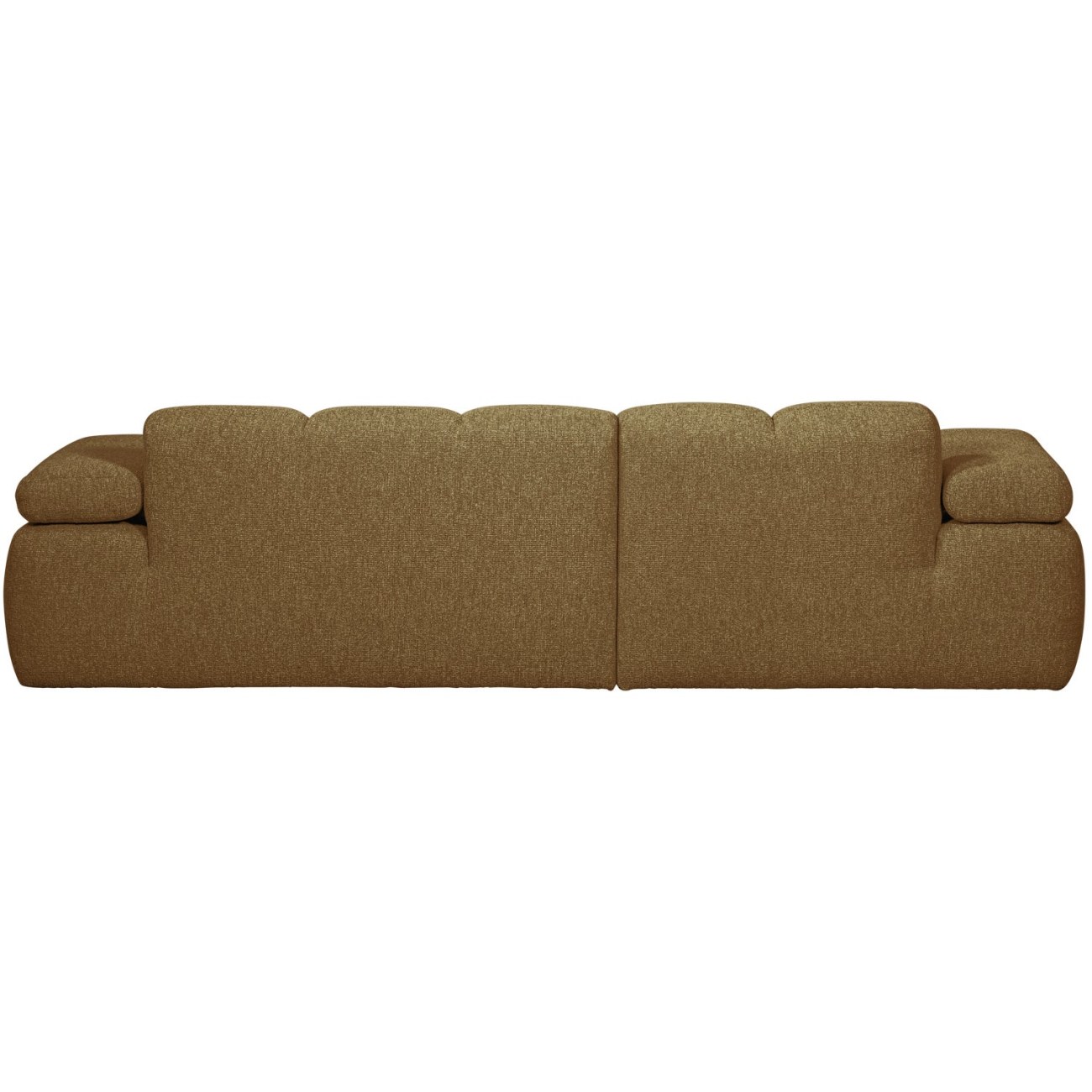 Chaiselongue Mojo aus Boucle-Stoff Links, Gelb/Braun