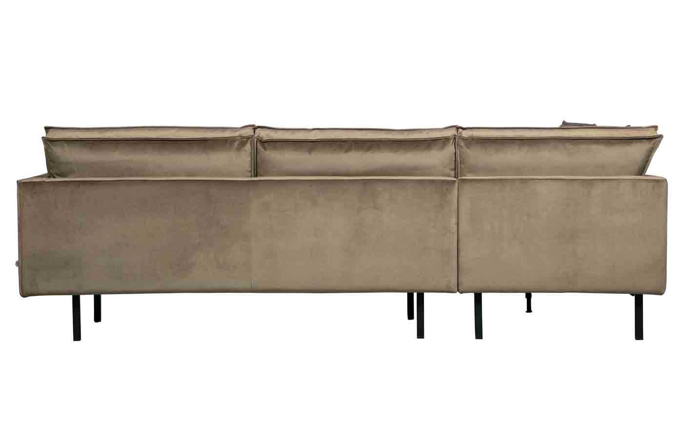 Ecksofa Rodeo Samt, links Taupe