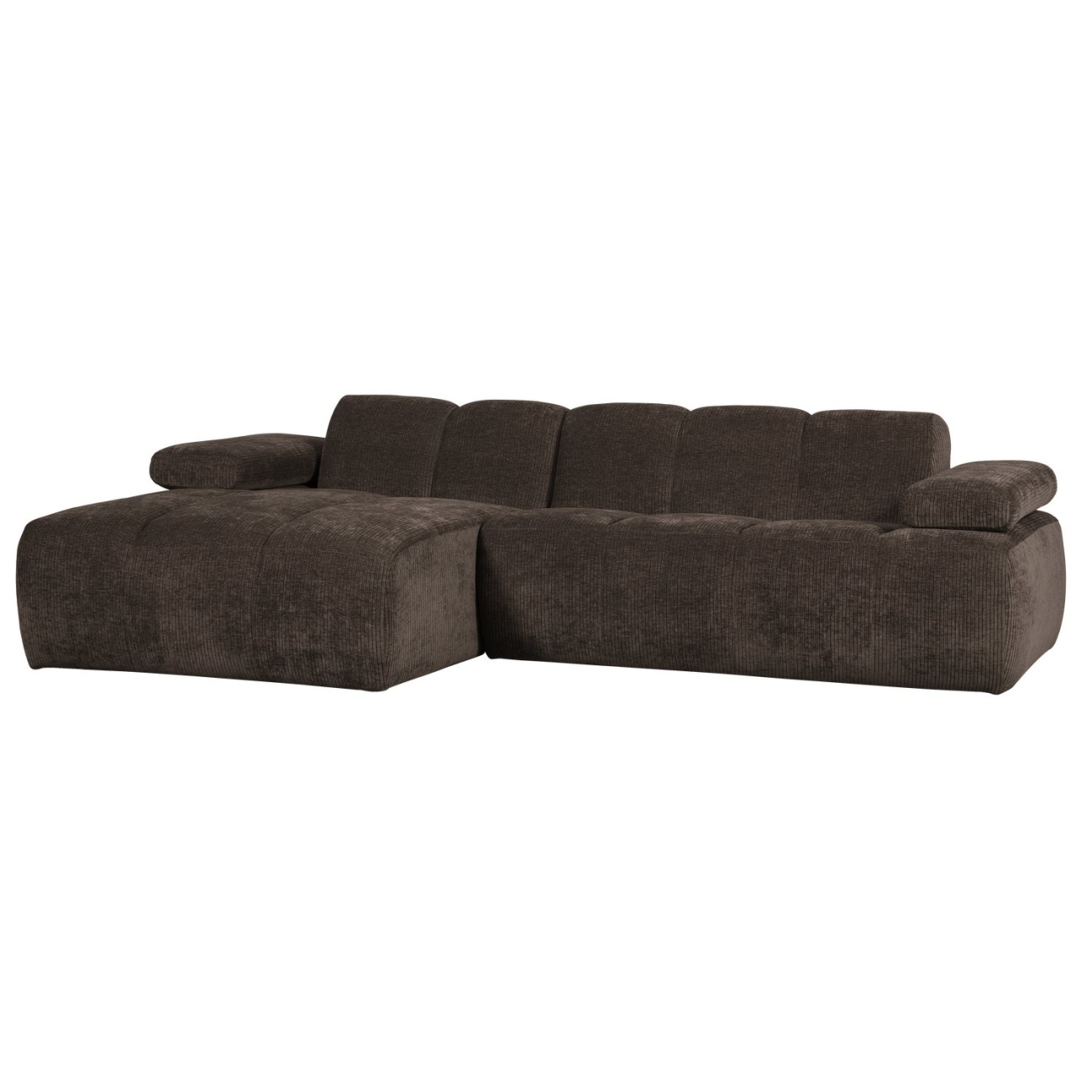 Chaiselongue Mojo aus Flachcord Links, Braun