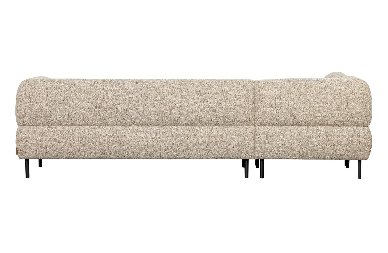 Ecksofa Lloyd aus grobmaschigen Stoff Links, Beige