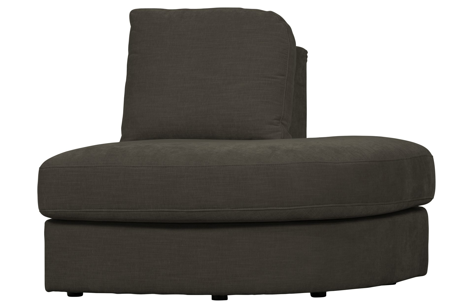 Modulsofa Family 1-Seat Eck-Element Rund Rechts, Anthrazit