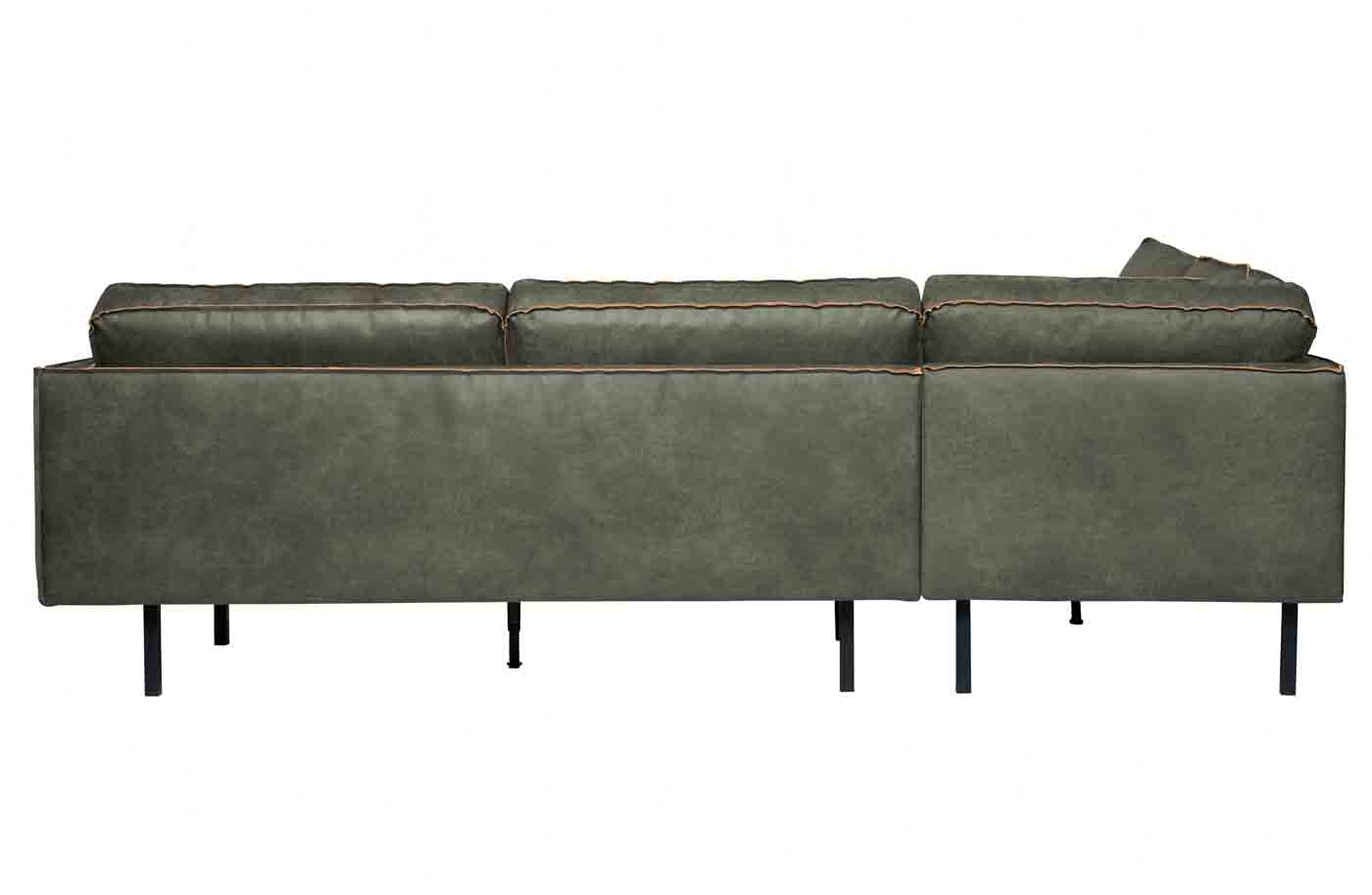 Rodeo Ecksofa Lederoptik, links Army