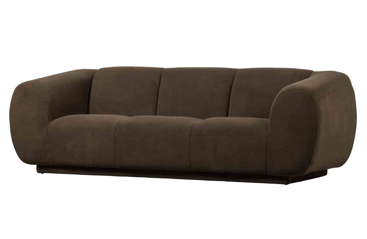 3 Sitzer Sofa Woolly, Braun