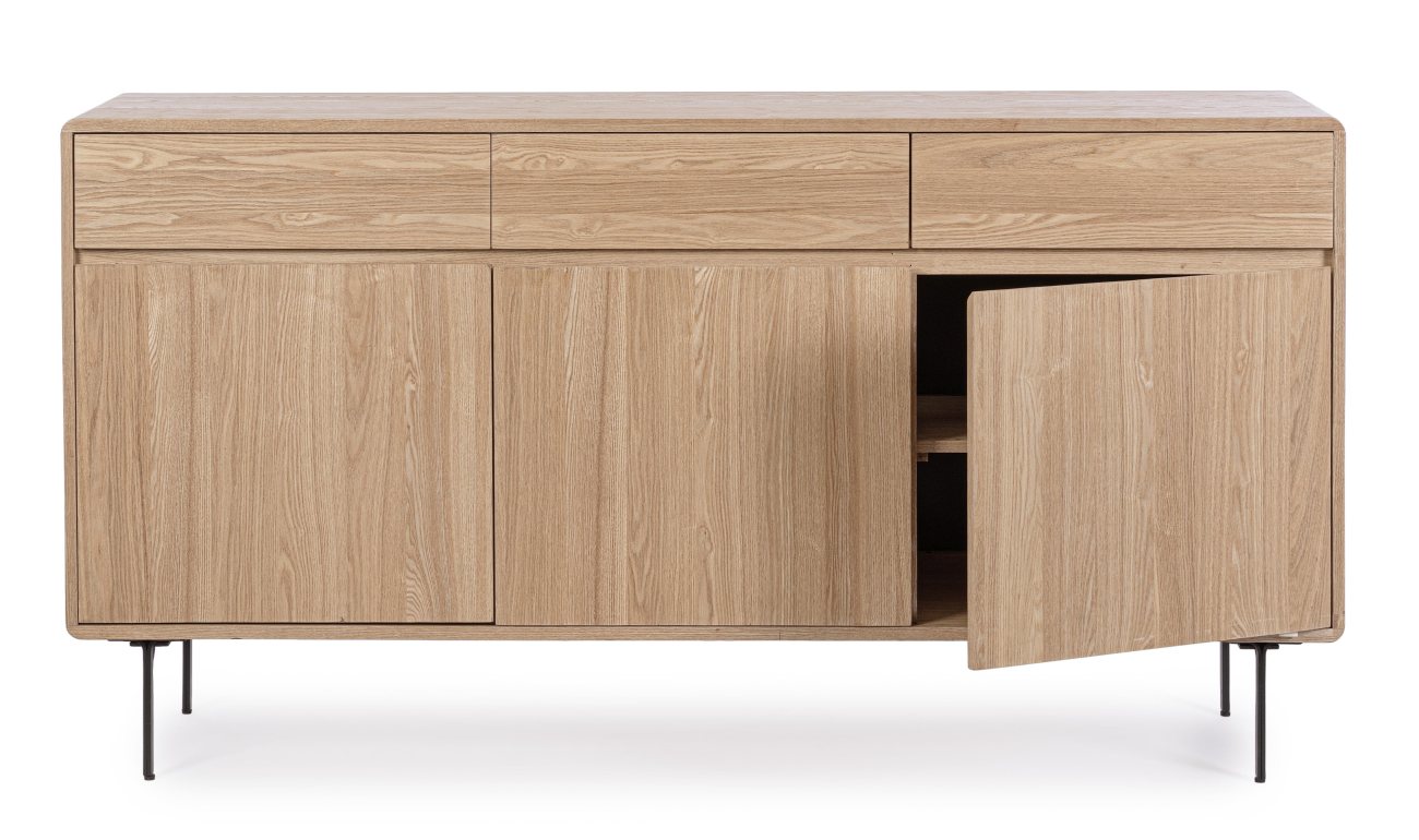 Sideboard Widald aus Eschenholz, Natur