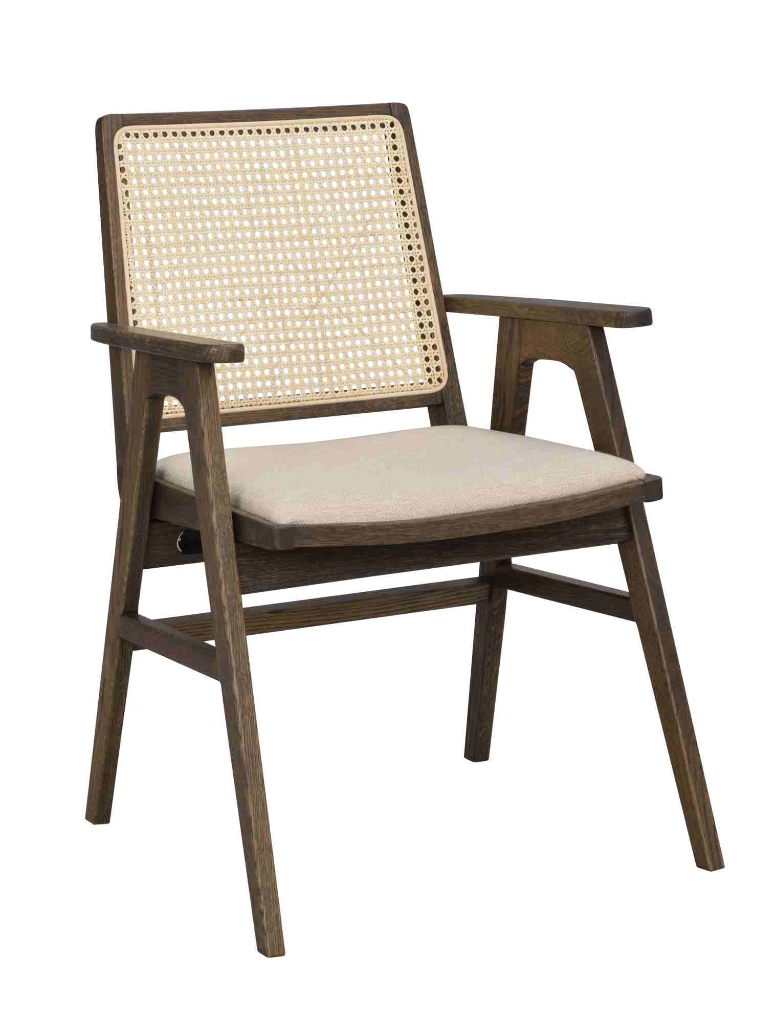 Stuhl Prestwick 2er Set mit Armlehnen, Braun