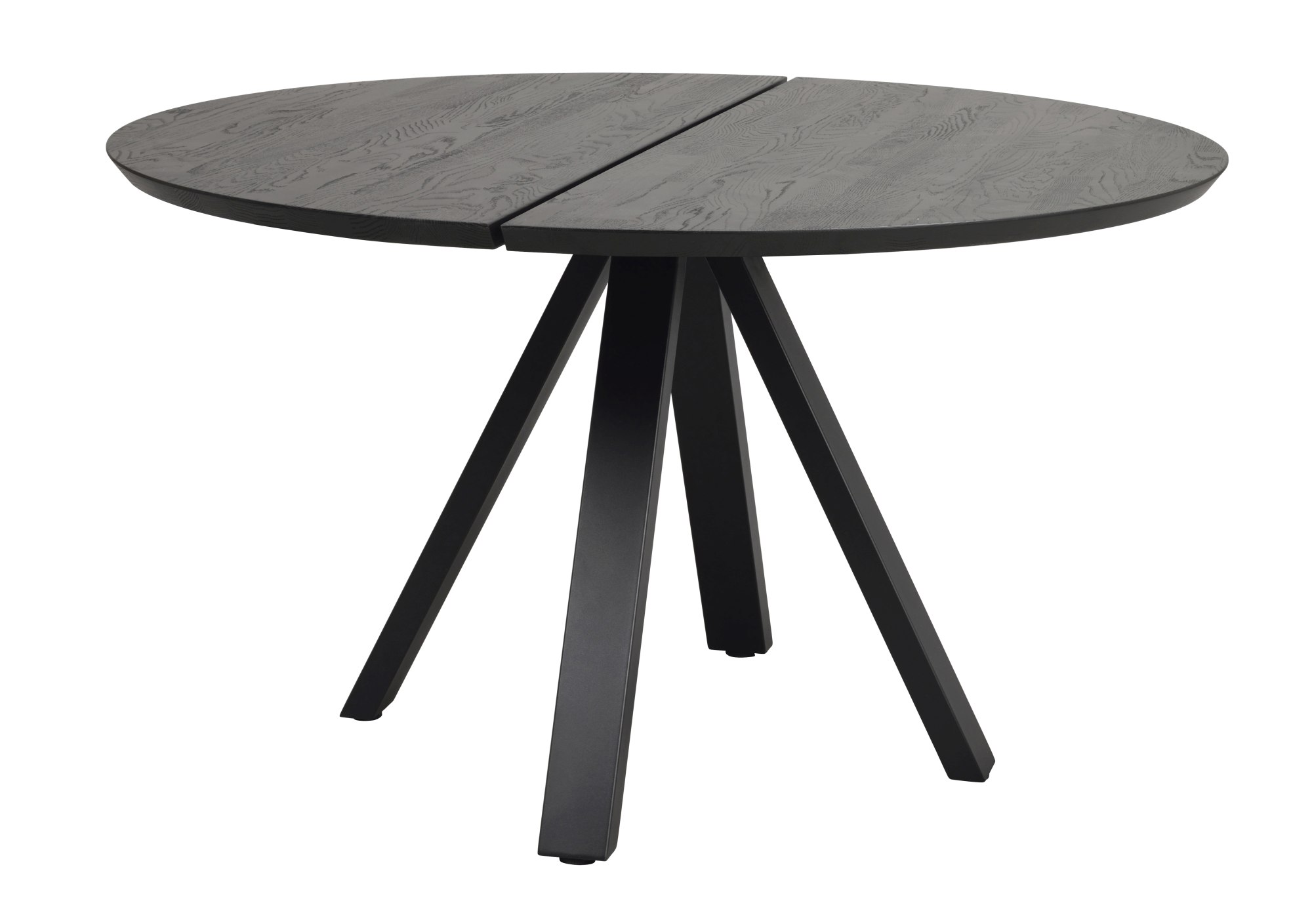 Esstisch Carradale Rund 130cm, Spider-Gestell, Eiche Schwarz