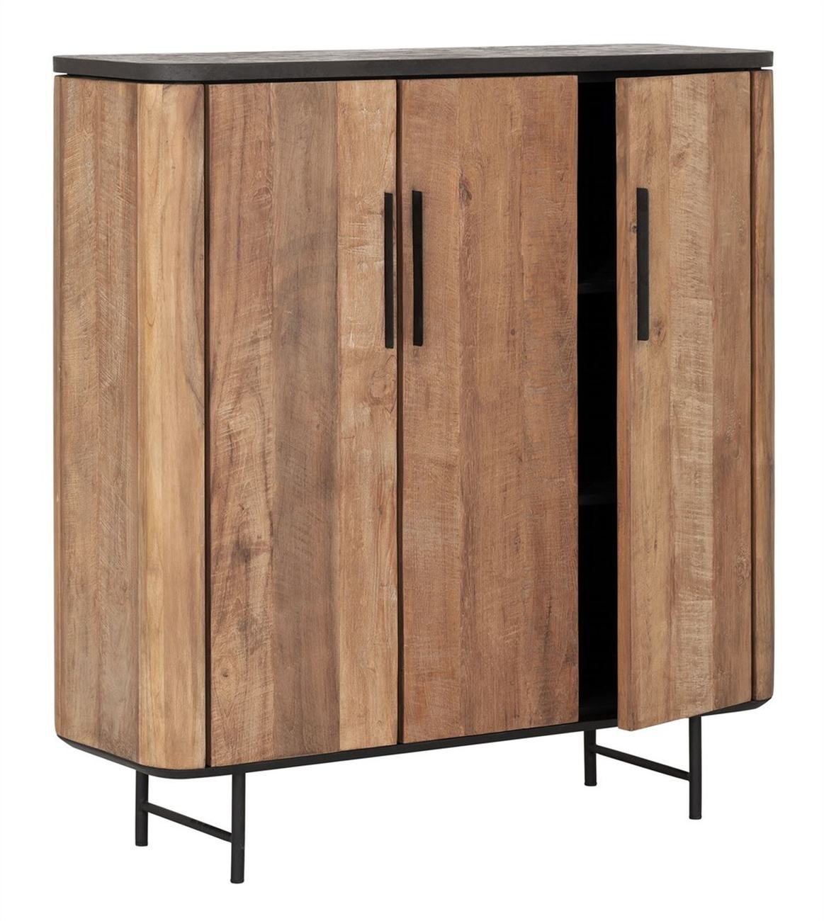 Highboard Soho aus recyceltem Teakholz, 120 cm