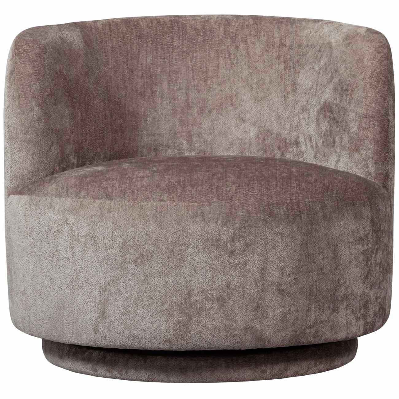 Sessel Popular aus Chenille-Stoff, Taupe