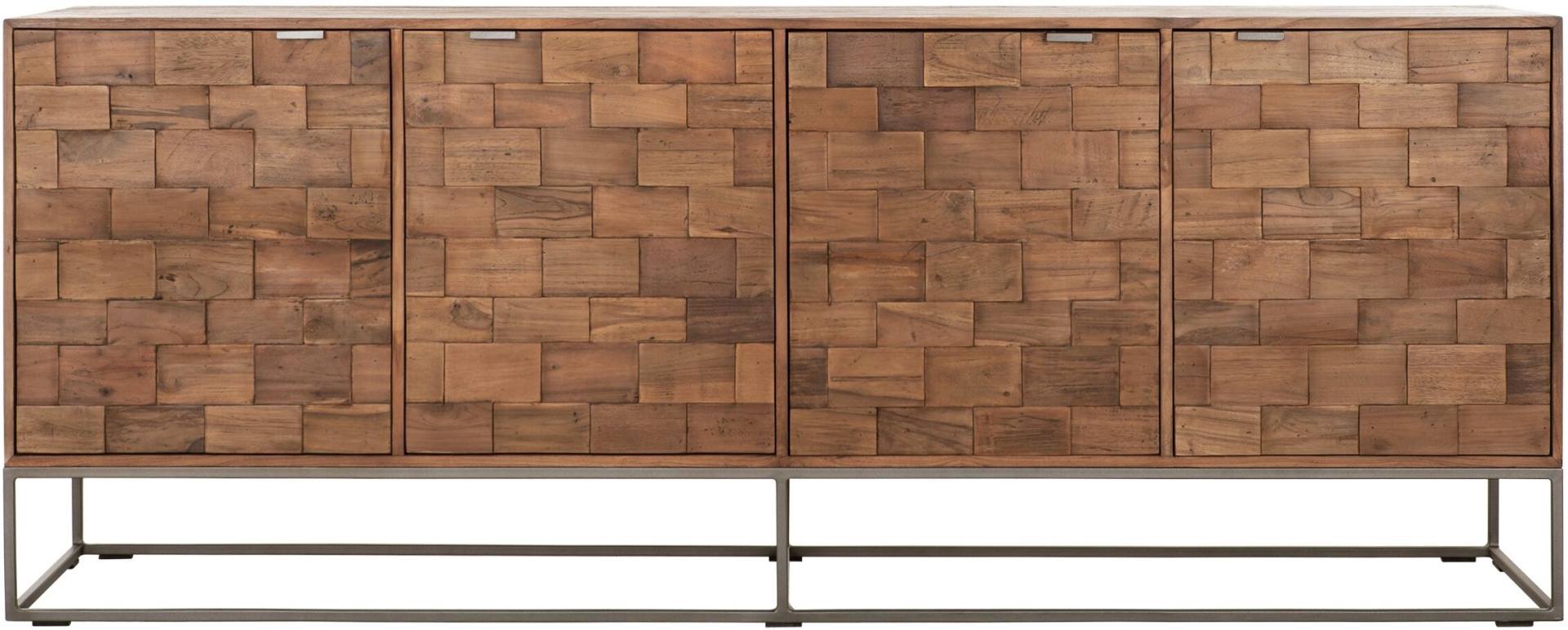 Sideboard Blockx aus Teakholz, 210 cm