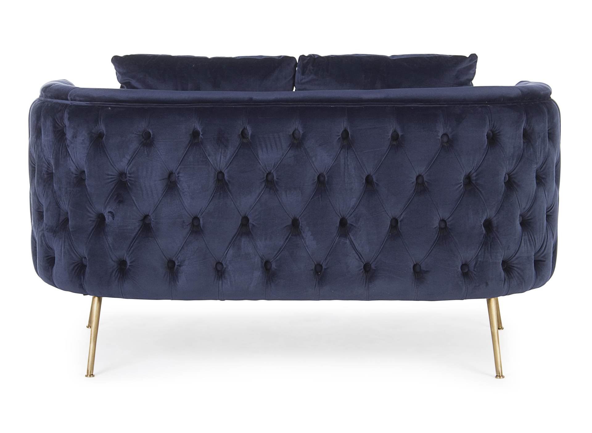 2-Sitzer Sofa Tenbury in Samt-Optik, Blau