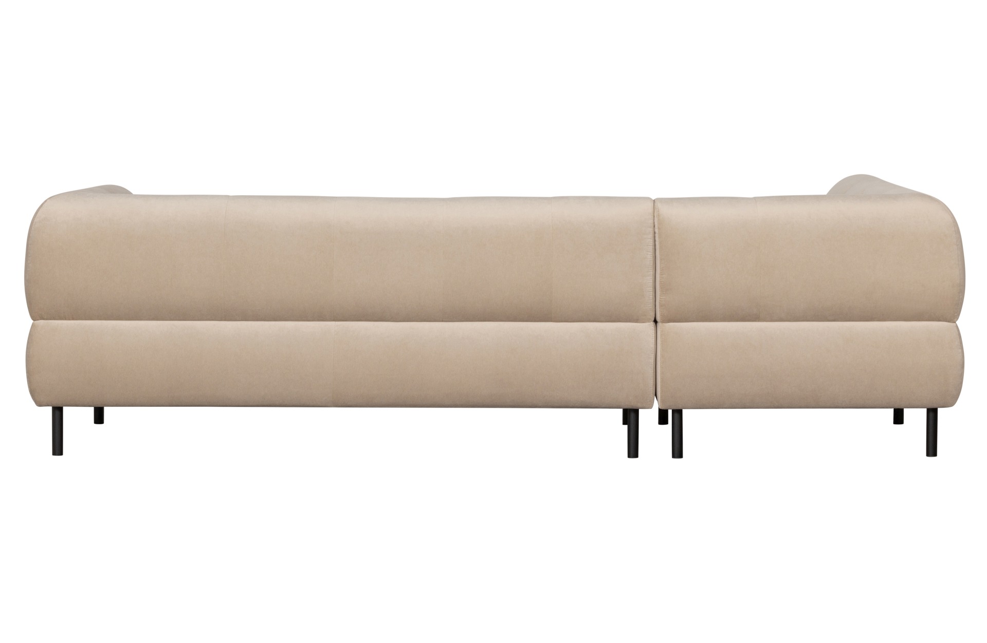 Ecksofa Lloyd mit Samtbezug, Links, Sand