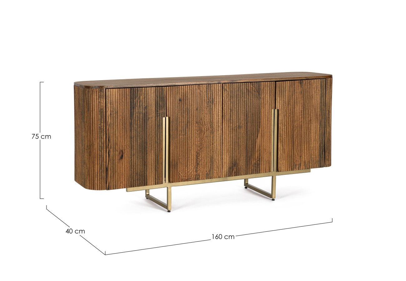 Sideboard Vilas aus Mangoholz, 4 Türen