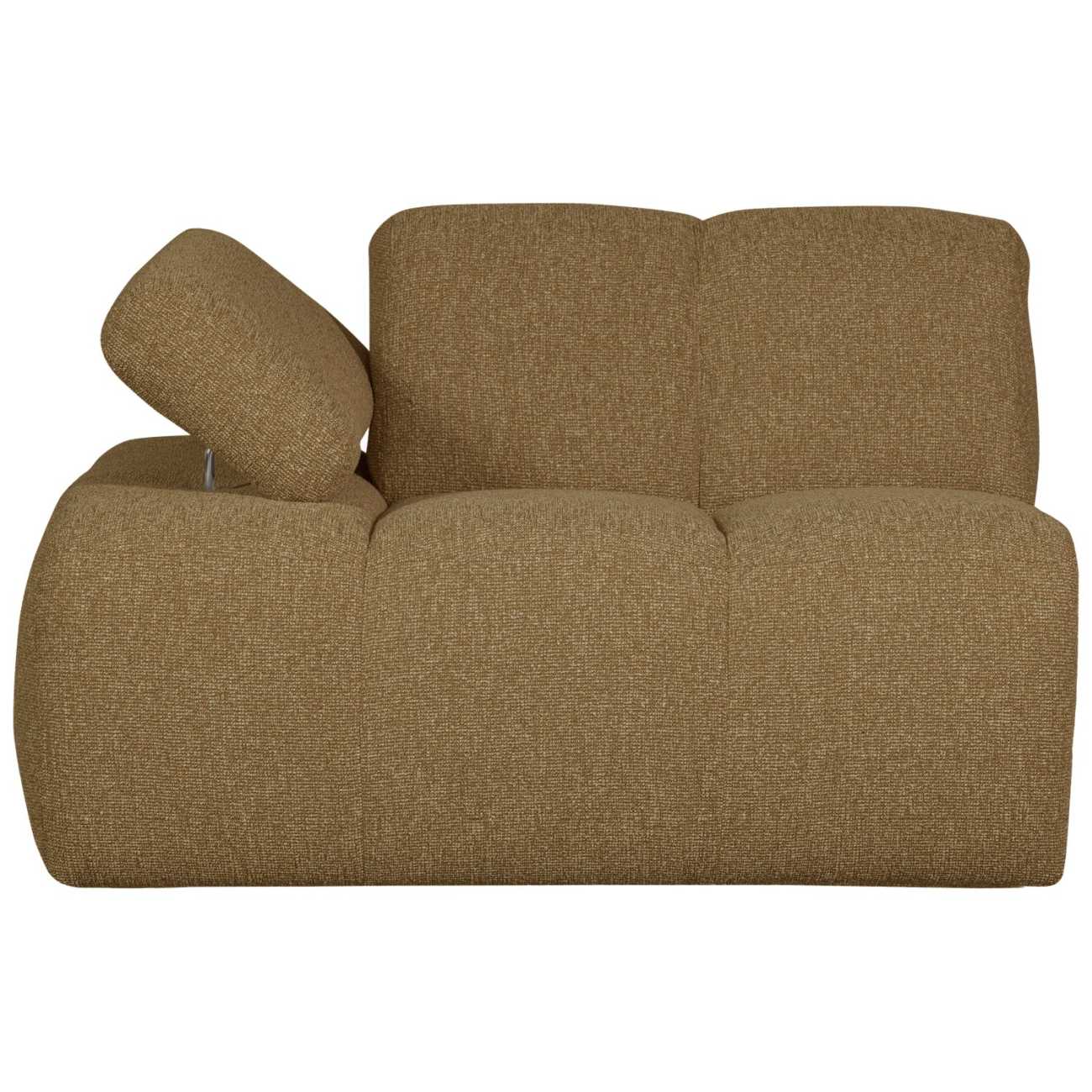 Modulsofa Mojo Boucle 1er Arm-Links, Gelb/Braun