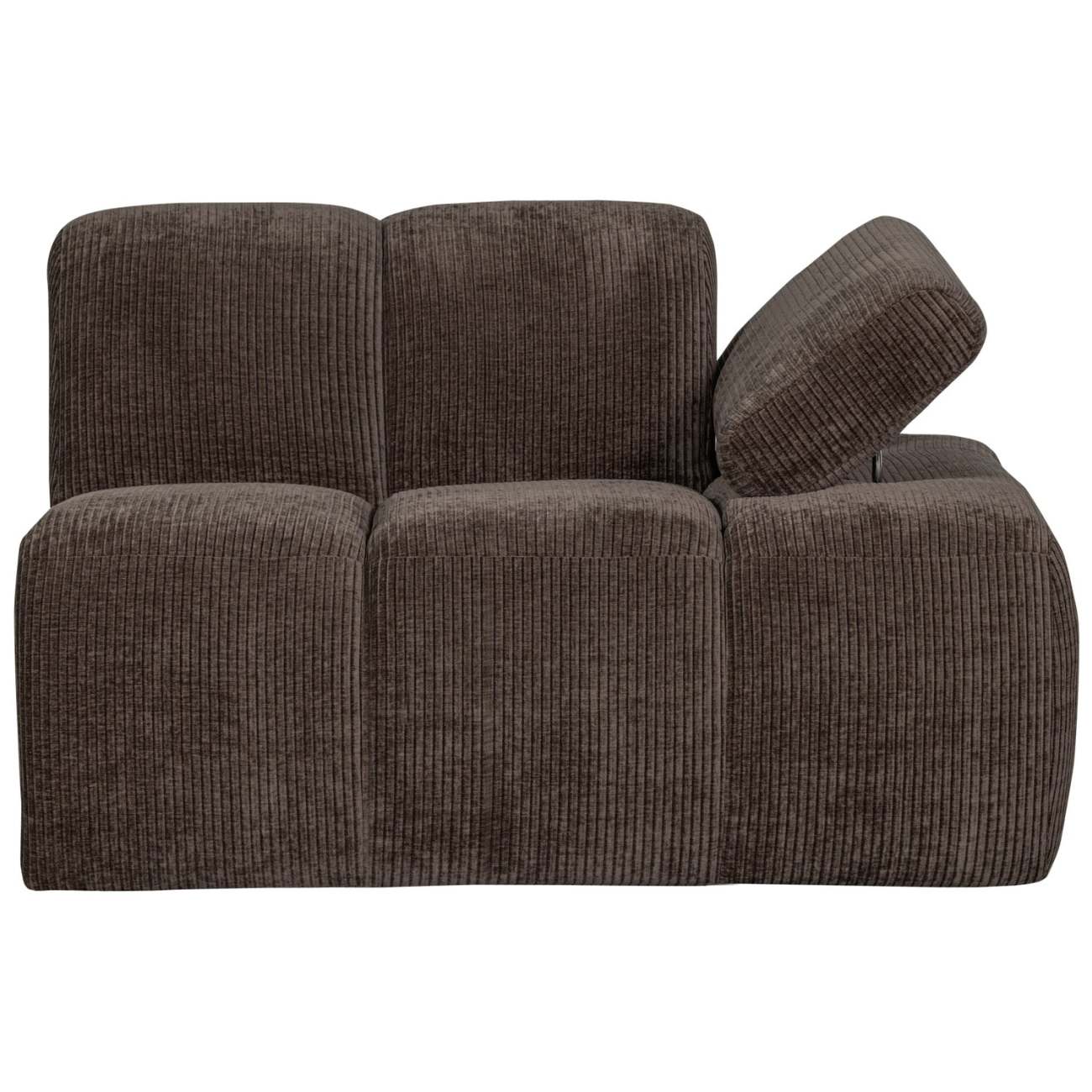 Modulsofa Mojo Flachcord 1er Arm-Rechts, Braun