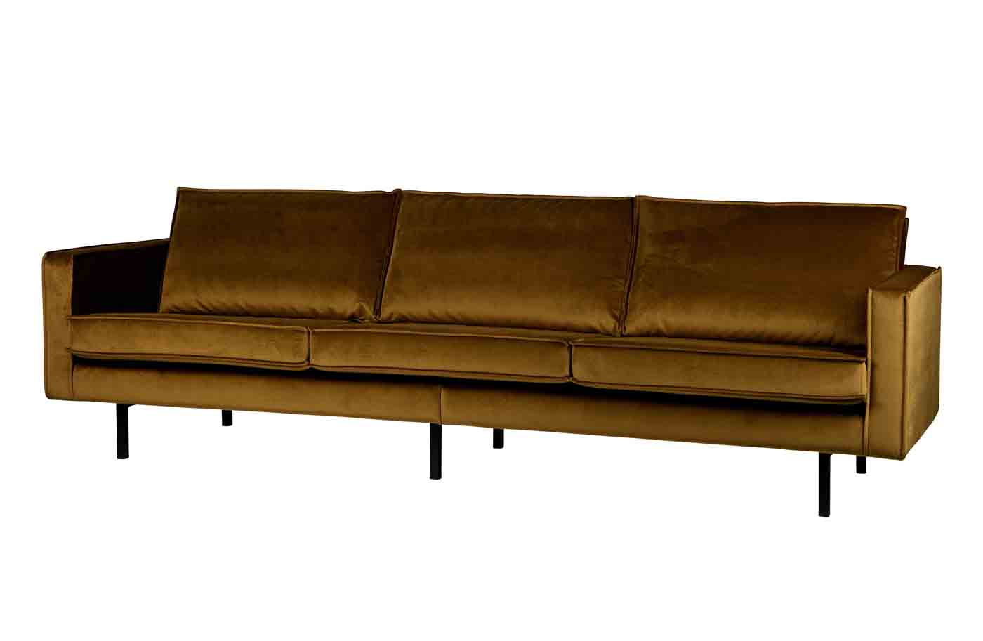 Rodeo Sofa 3-Sitzer Samt, Honig Gelb