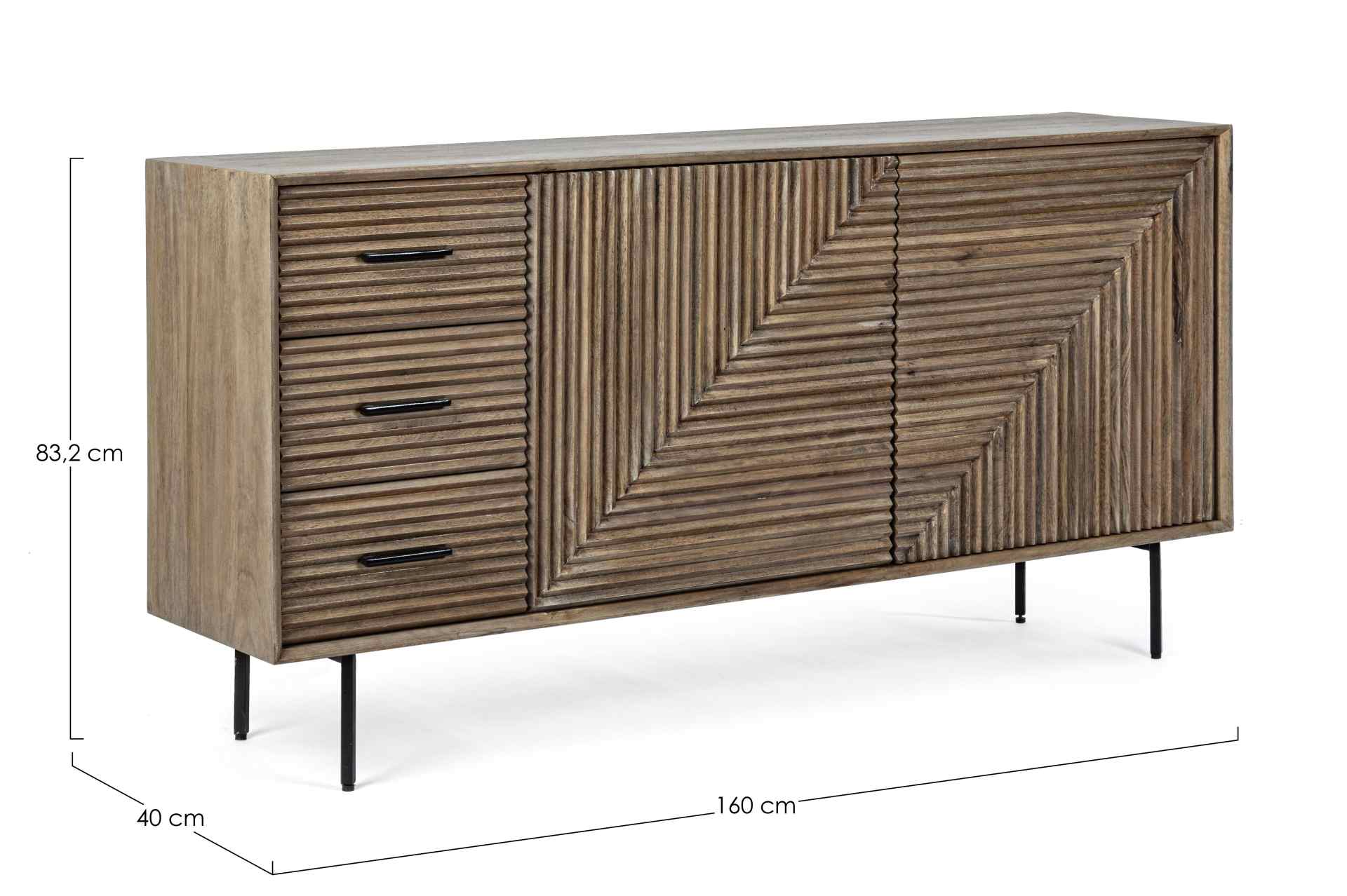 Sideboard Darsey aus Mangoholz, 160 cm