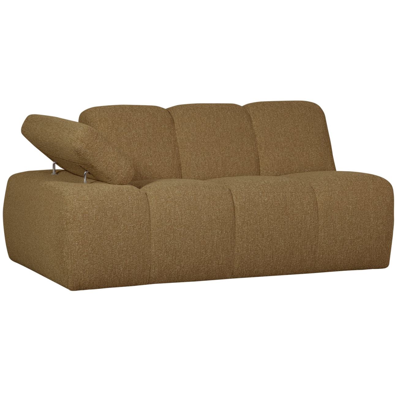 Modulsofa Mojo Boucle 1,5er Arm-Links, Gelb/Braun