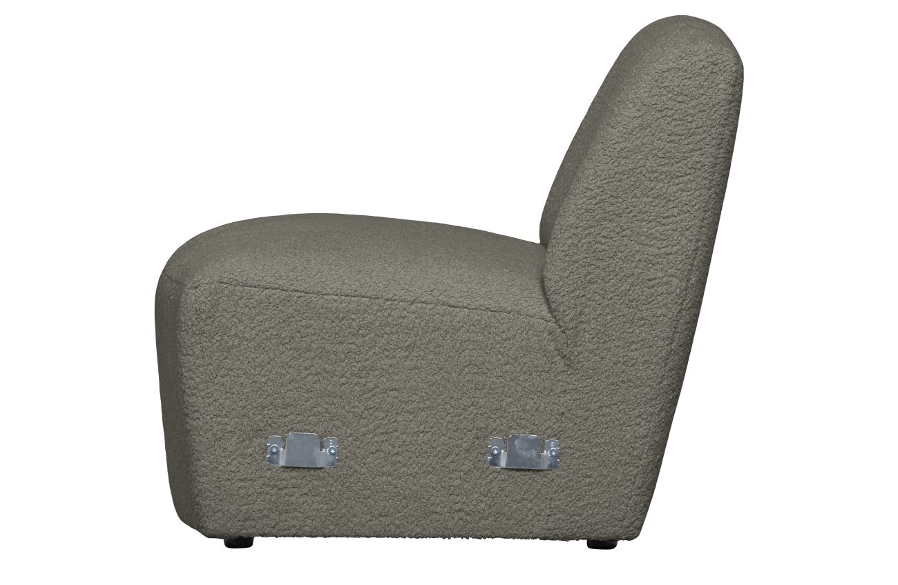 Modulsofa Coco 1-Sitzer aus Boucle-Stoff, Grün