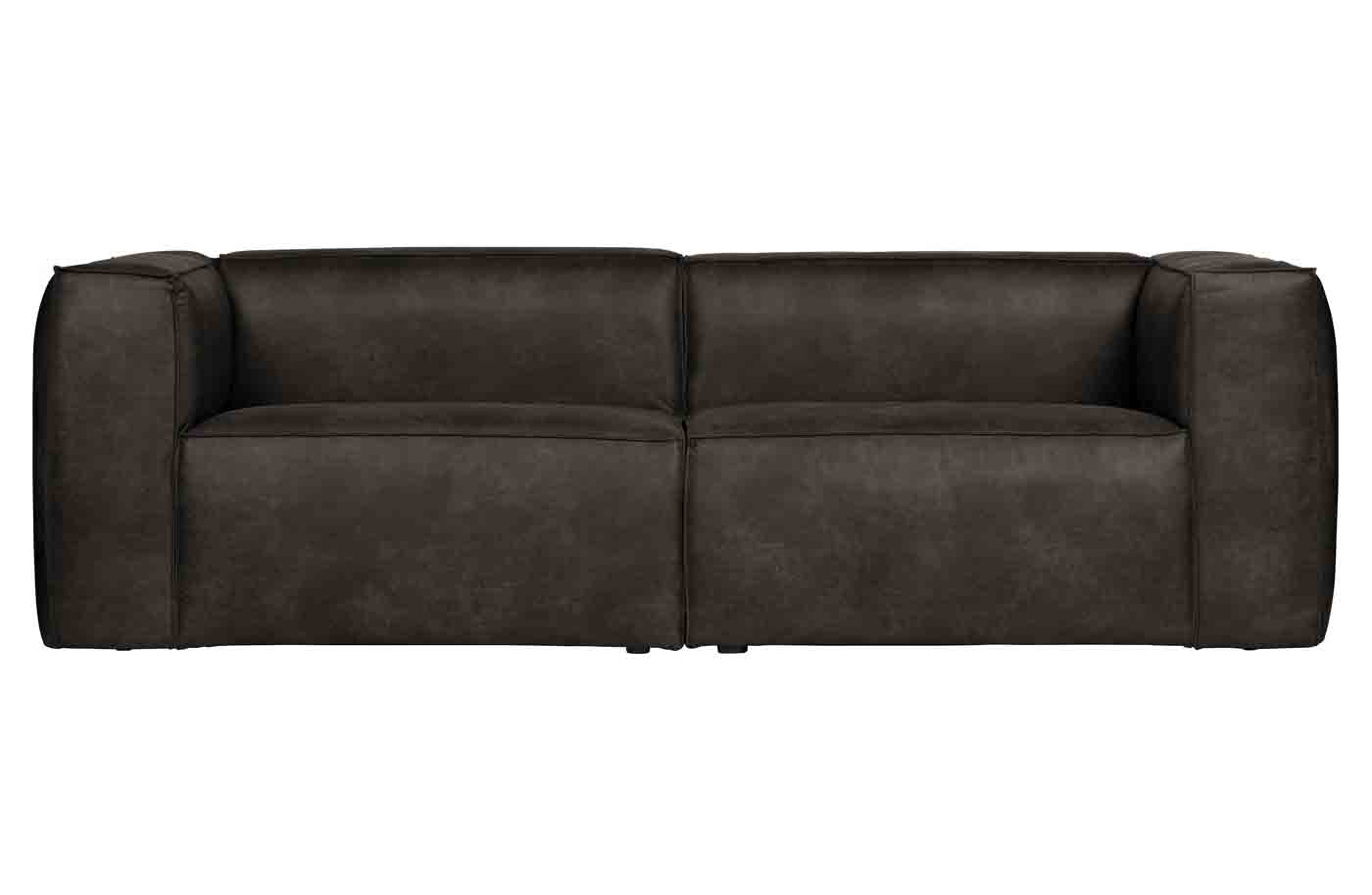 Sofa Bean Lederoptik, Schwarz