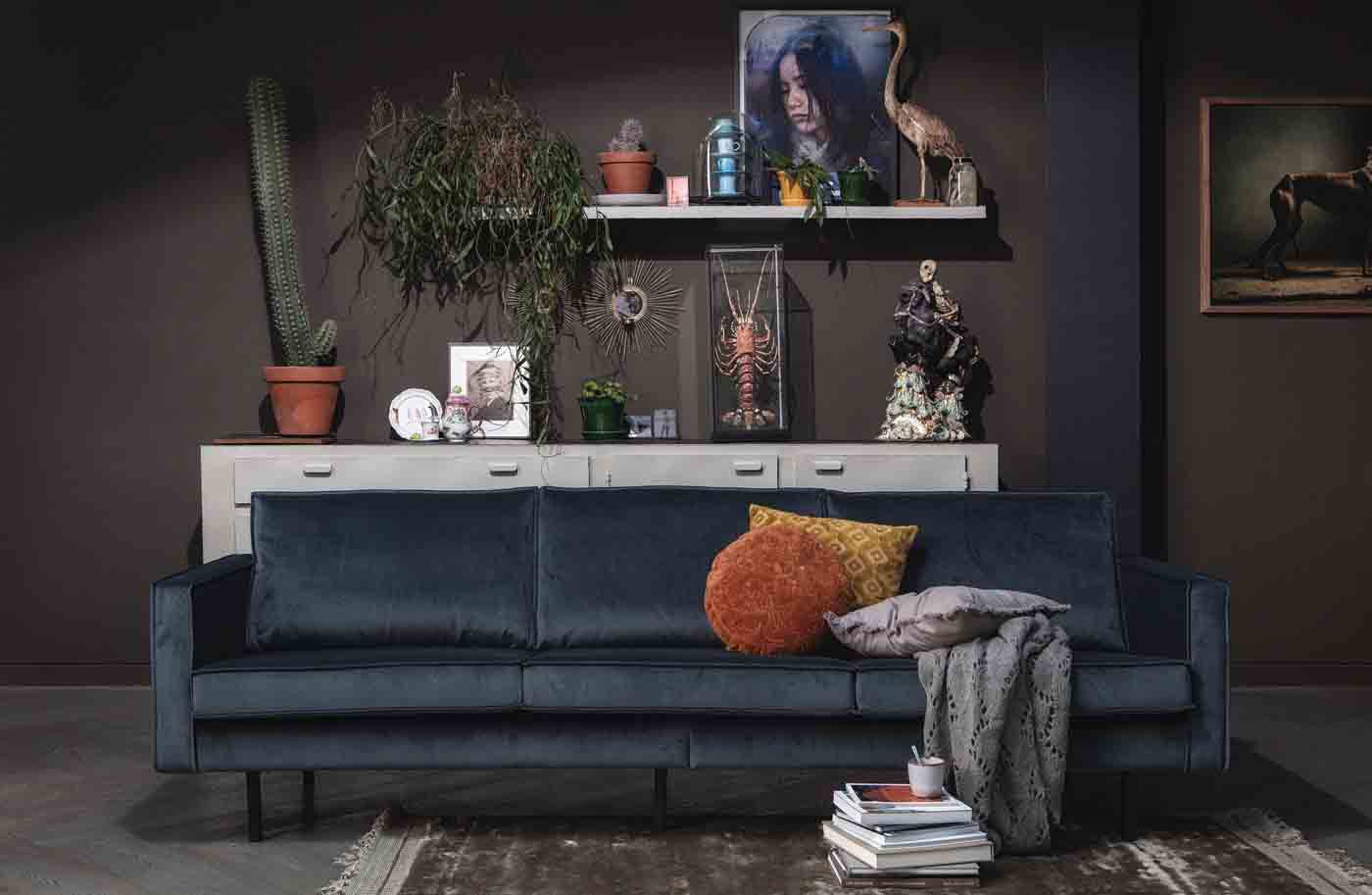 Rodeo Sofa 3-Sitzer Samt, Teal