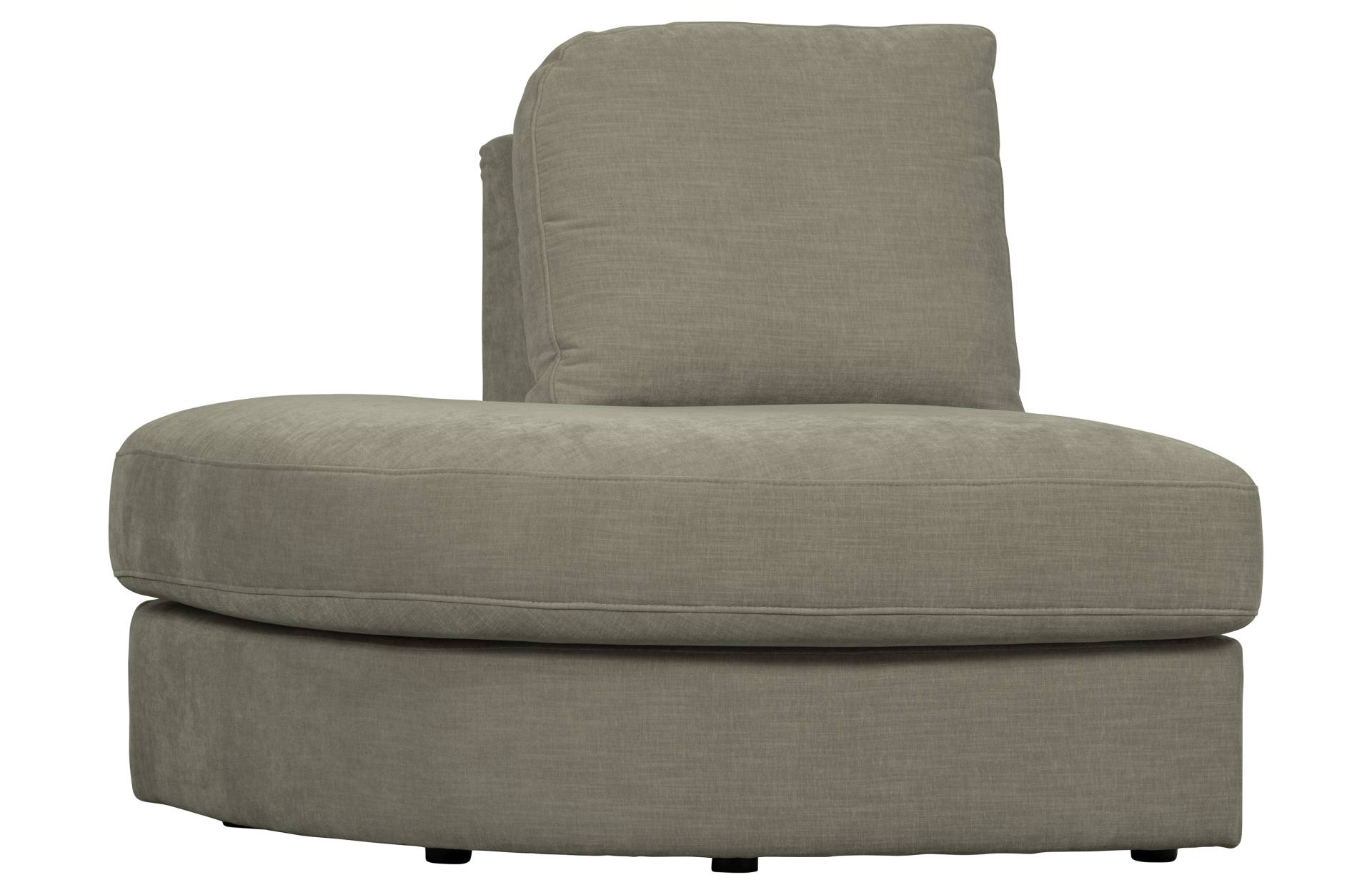 Modulsofa Family 1-Seat Eck-Element Rund Links, Grau