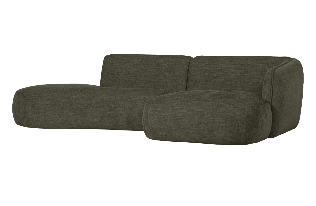 Ecksofa Polly aus Webstoff Rechts, Grün