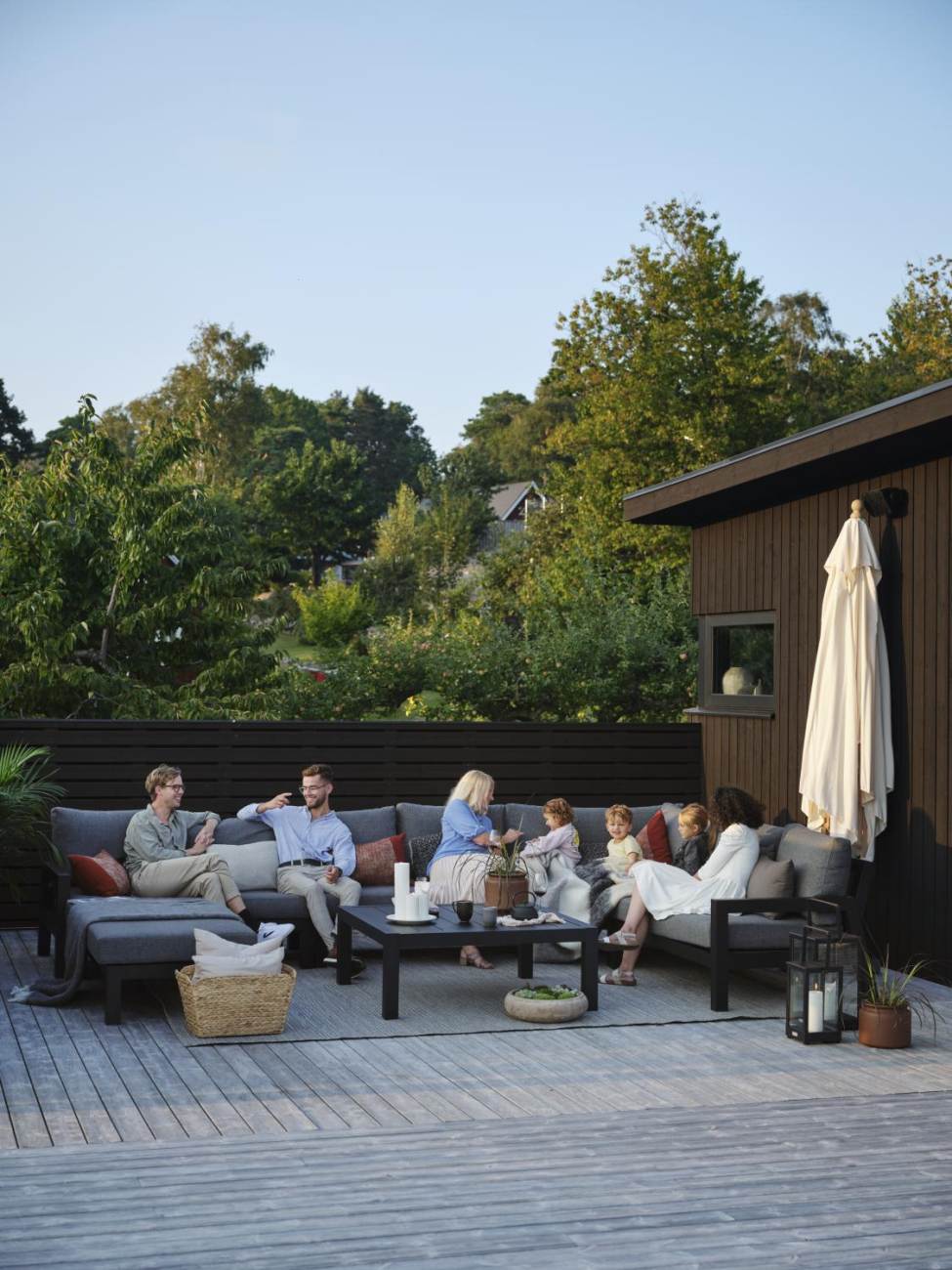 Windlicht Belfort aus Metall Big, Schwarz