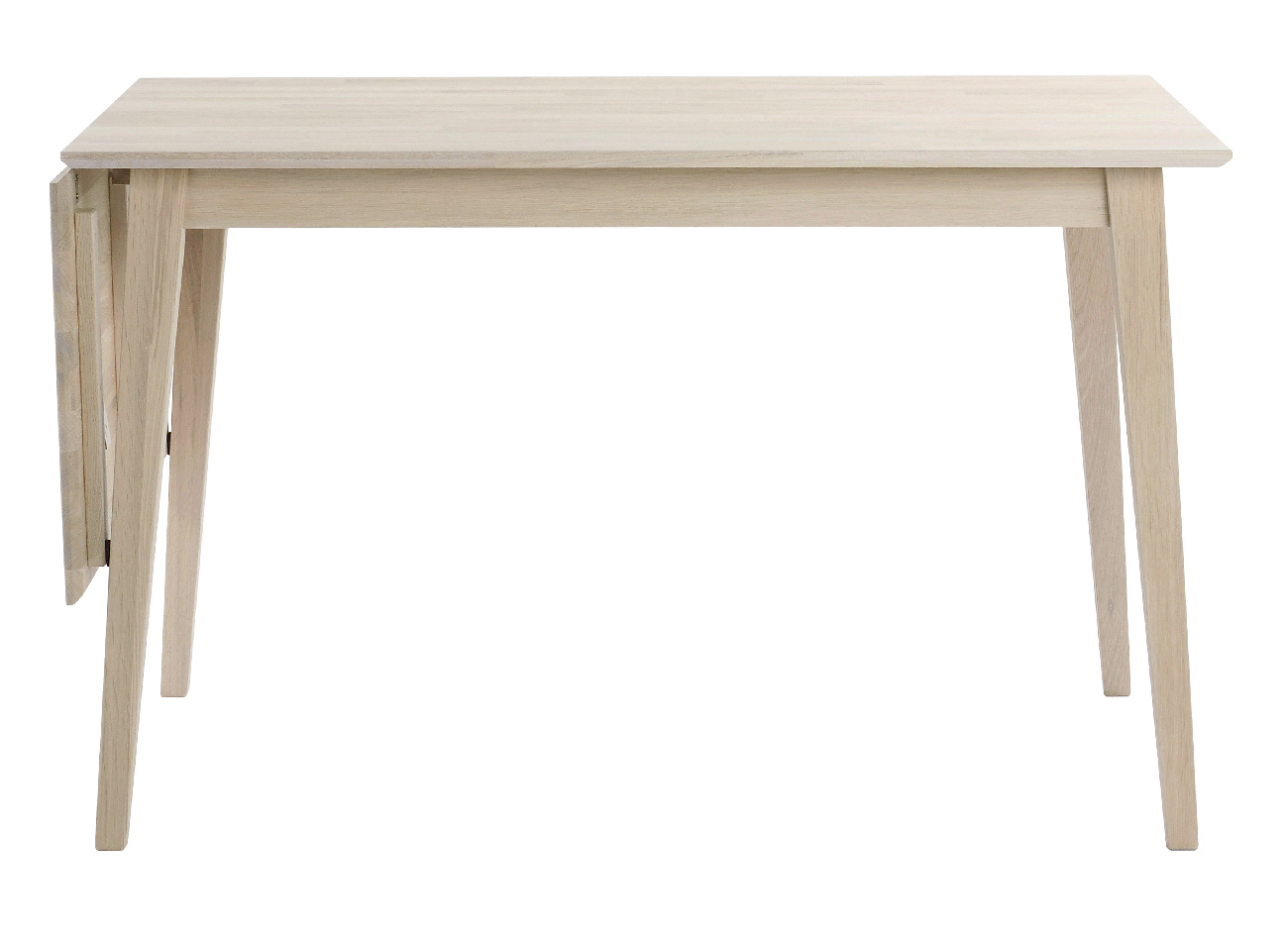 Klapptisch Filippa, 120/165x80cm, Eiche Weiß pigmentiert