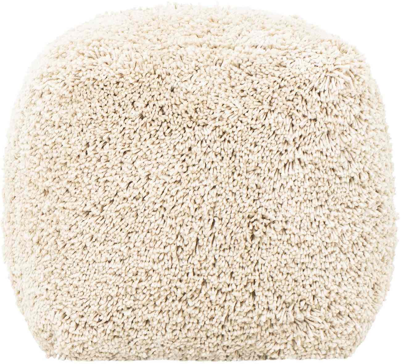 Pouf Celeste aus Stoff, Beige