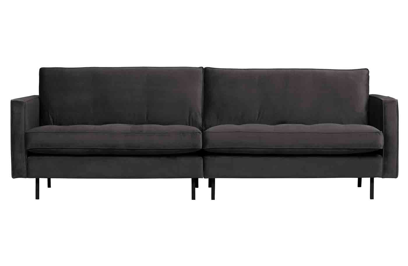 Sofa Rodeo Classic 3 Sitzer Samt, Anthrazit