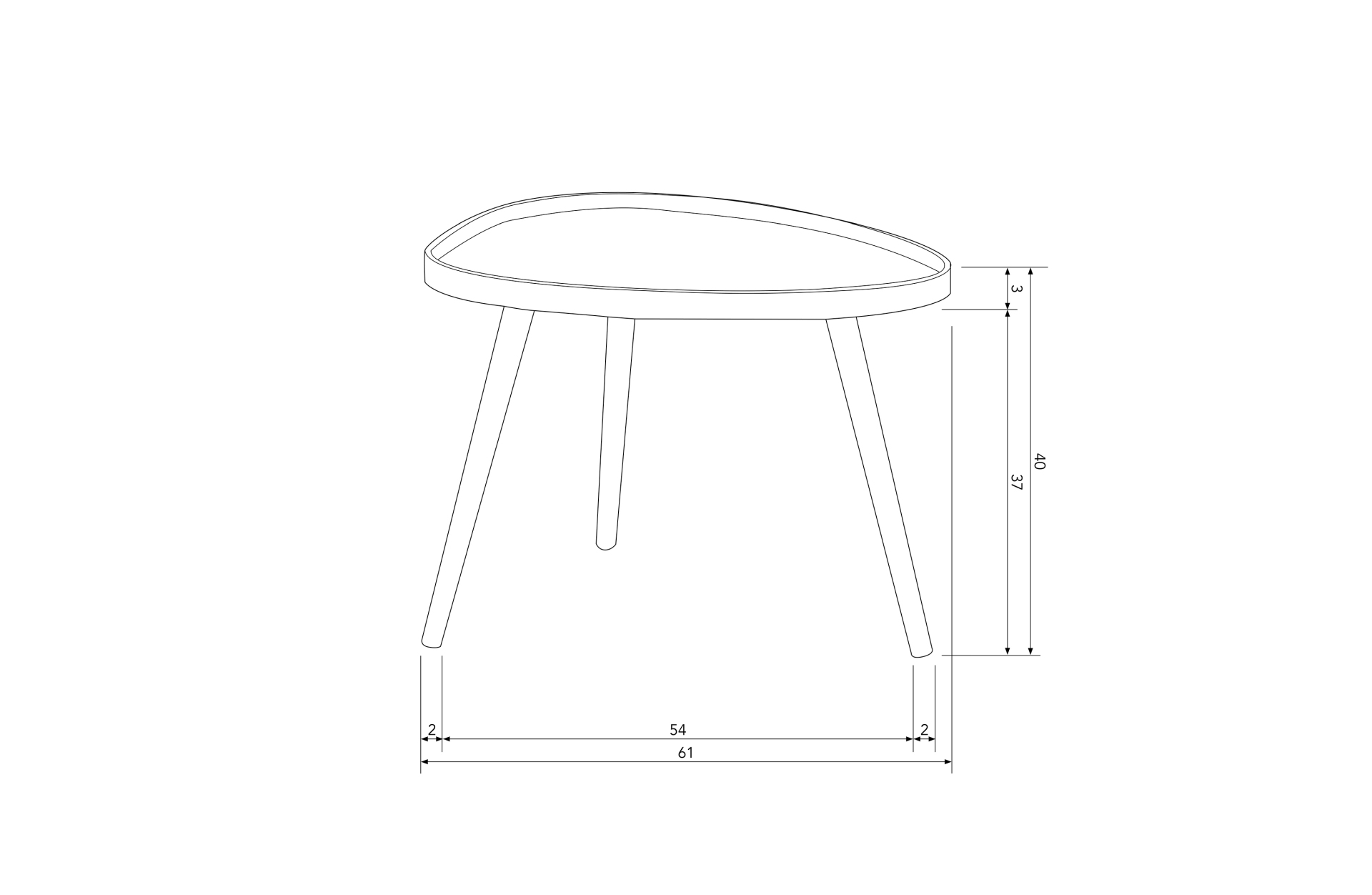 Beistelltisch Mae aus Holz, Klein