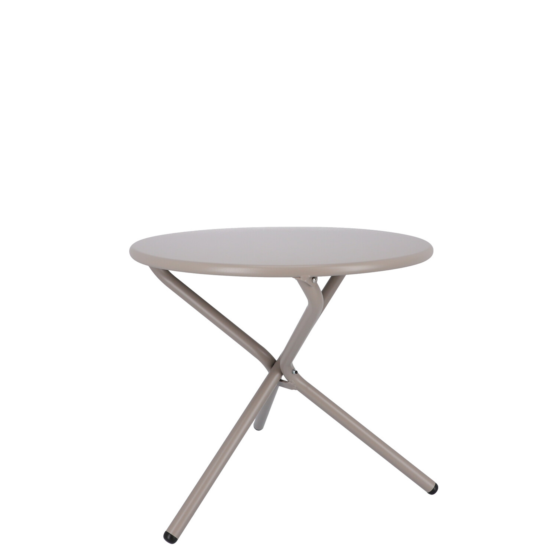 Beistelltisch Tris aus Aluminium, Taupe