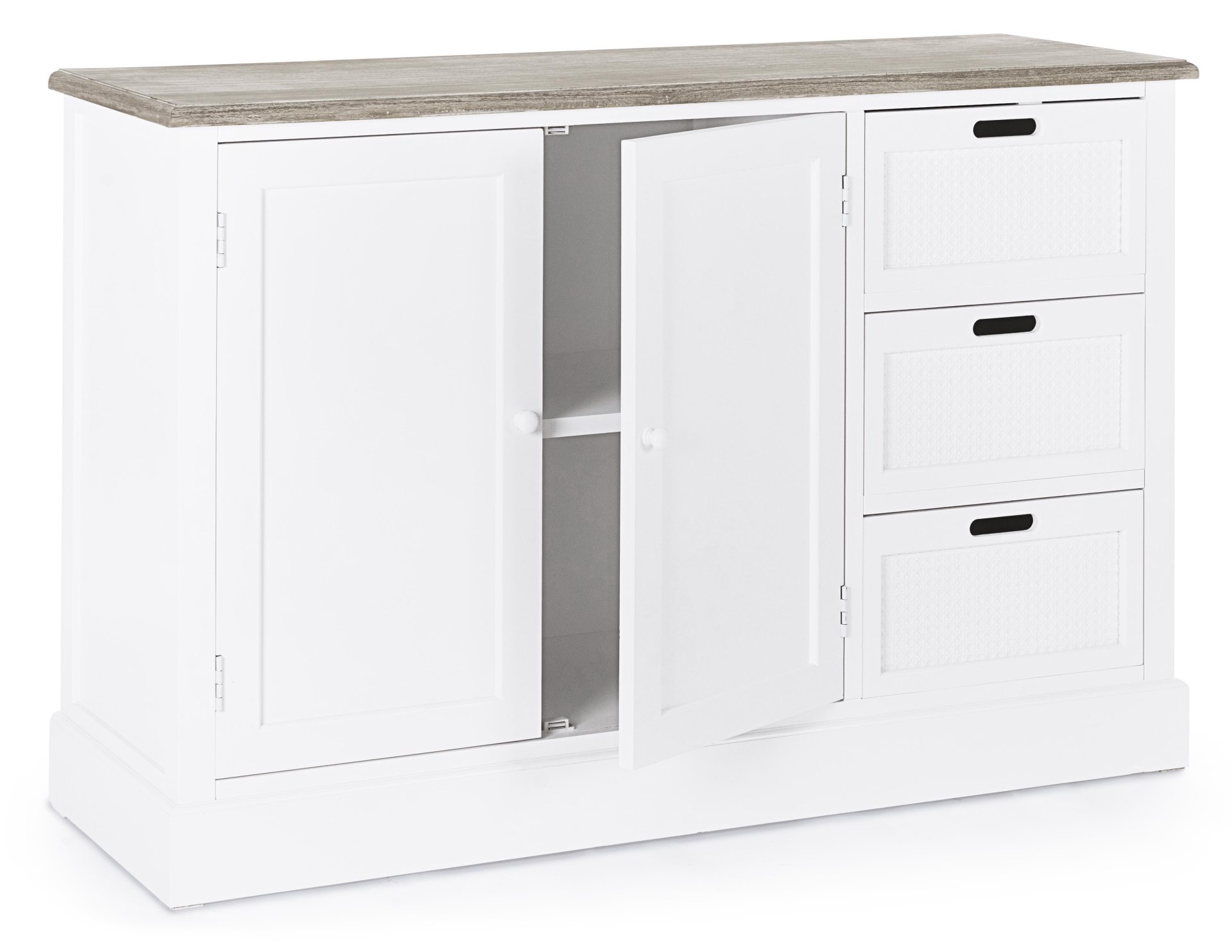 Sideboard Dorotea aus Paulowniaholz, 123 cm