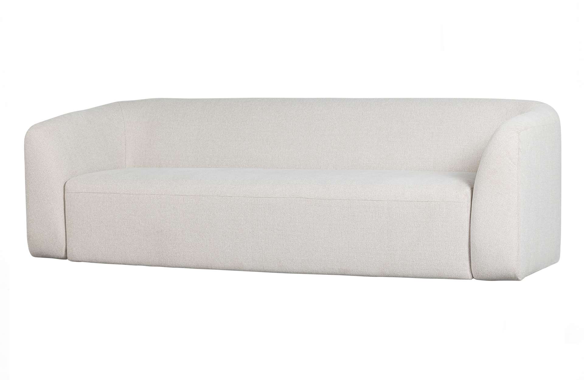 3-Sitzer Sofa Sloping aus Stoff, Pearl