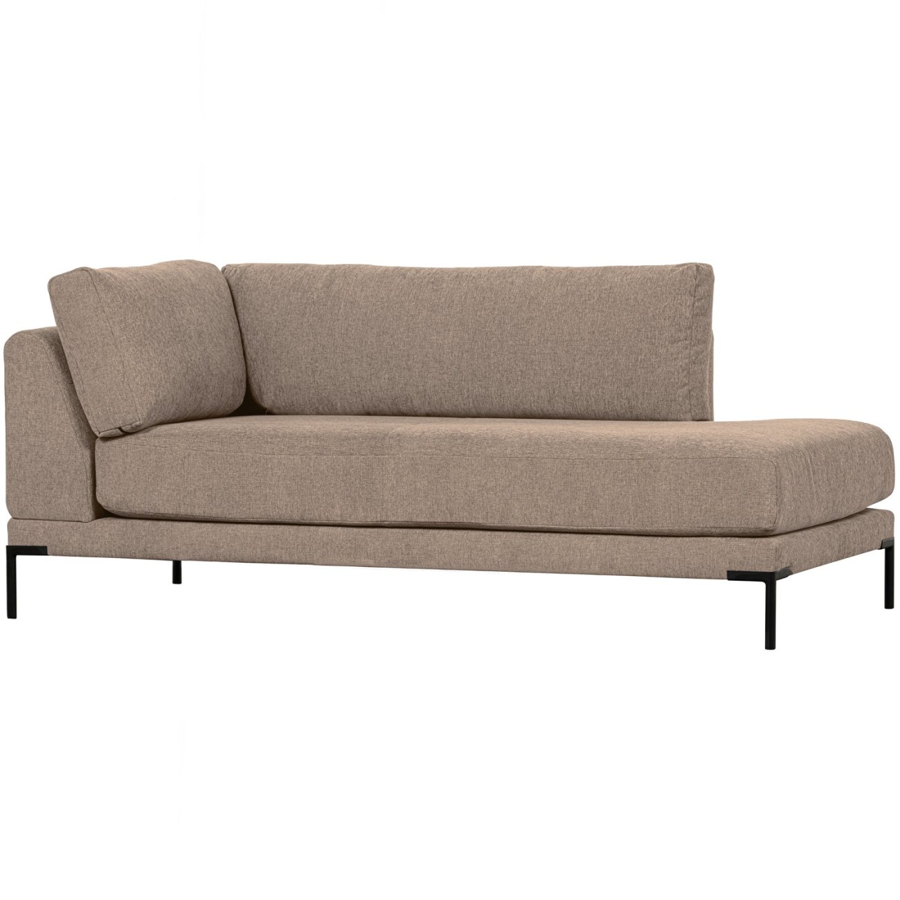 Modulsofa Couple Lounge-Element Rechts, Mud