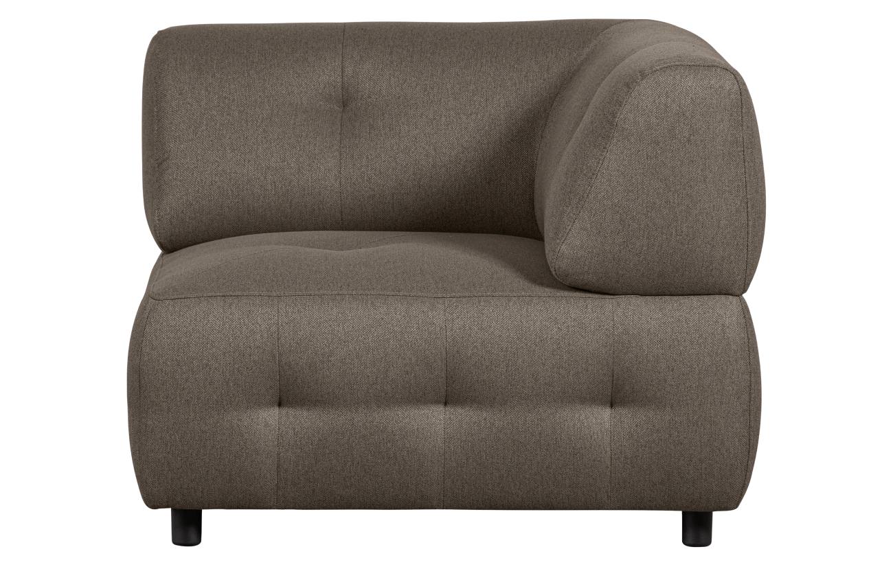 Modulsofa Louis Eck-Element aus gewebten Stoff, Taupe