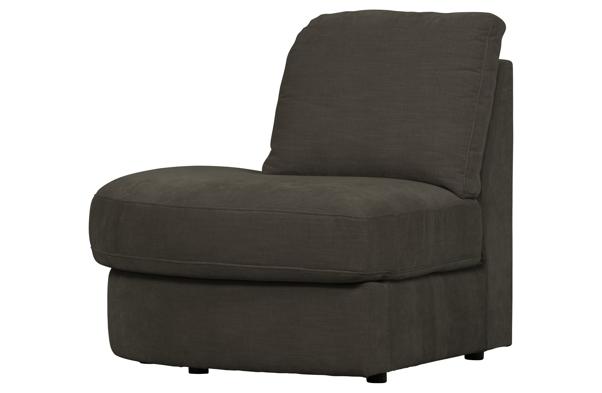 Modulsofa Family 1-Seat Eck-Element Rund Links, Anthrazit