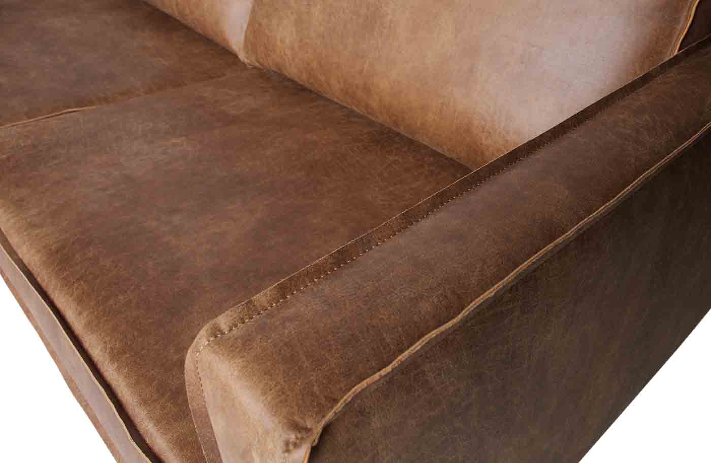 Rodeo Ecksofa Lederoptik, links Cognac