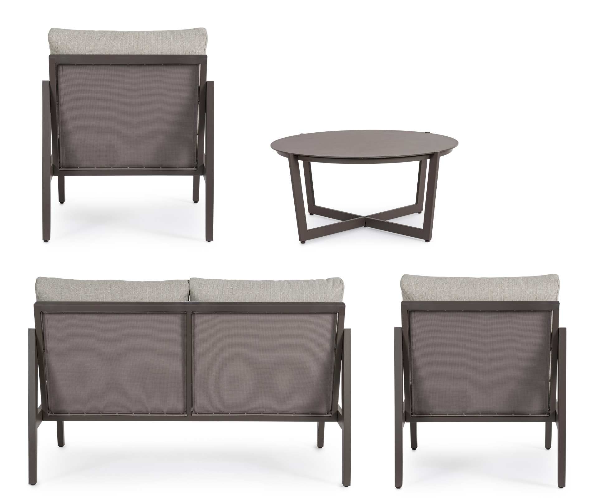 Gartenlounge Sirenus 4er-Set, Coffee