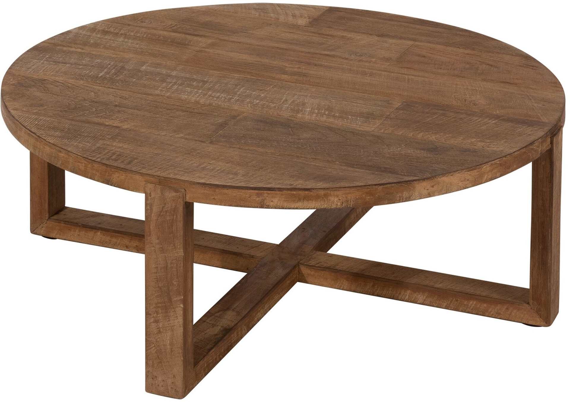 Couchtisch Classic Rund aus recyceltem Teakholz