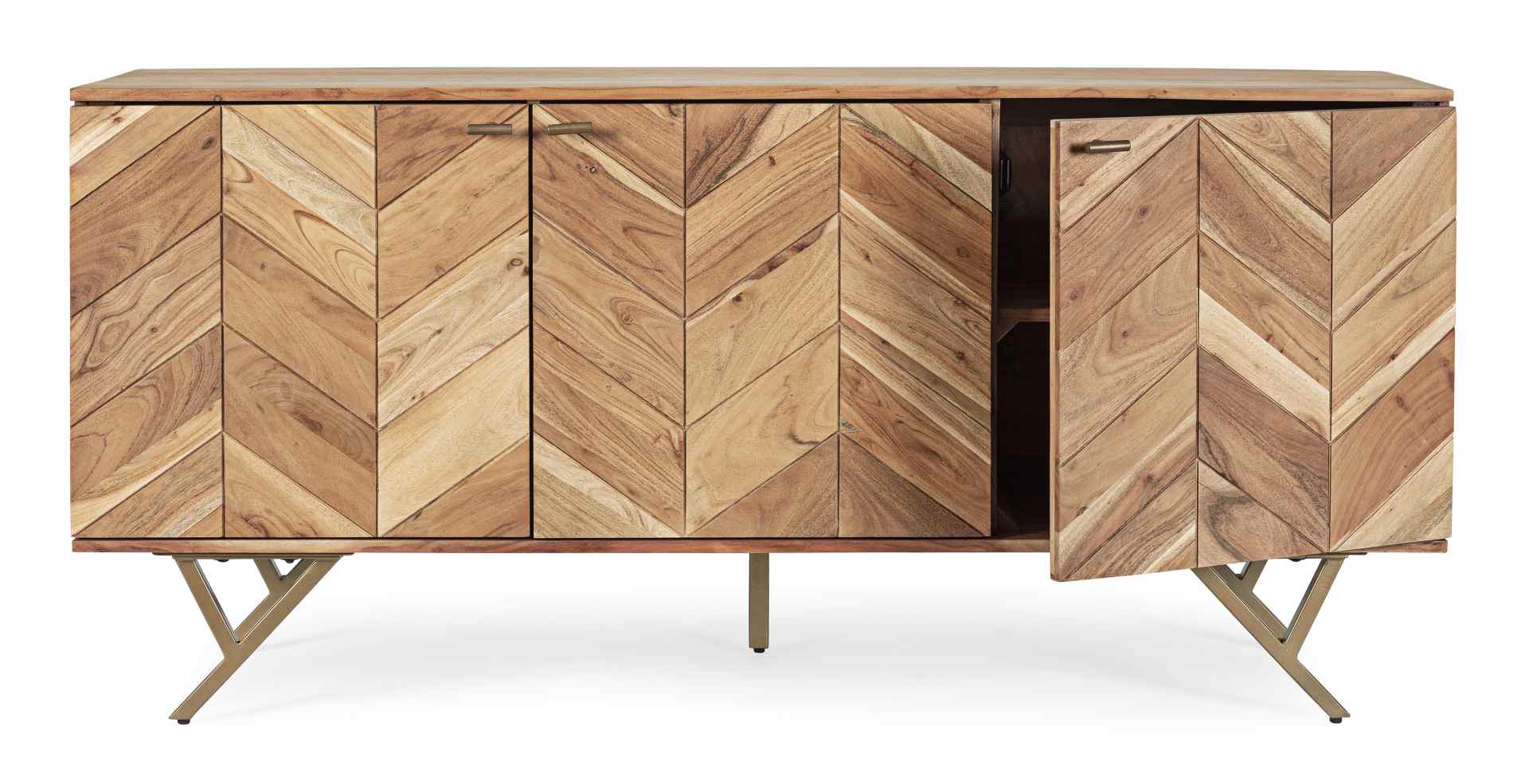 Sideboard Raida aus Akazienholz, 160 cm